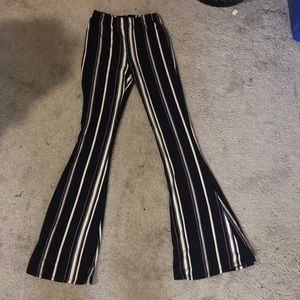 Striped flare pants